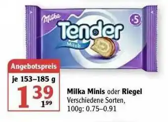 Globus Milka Minis Oder Riegel Angebot