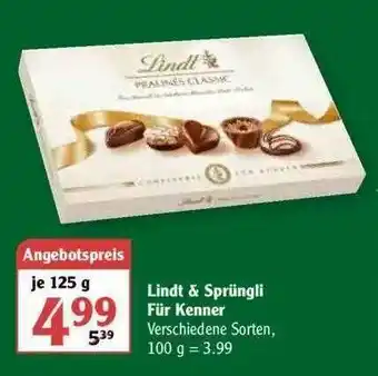 Globus Lindt & Sprüngli Für Kenner Angebot