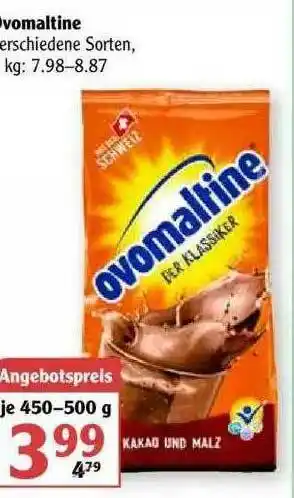 Globus Ovomaltine Angebot