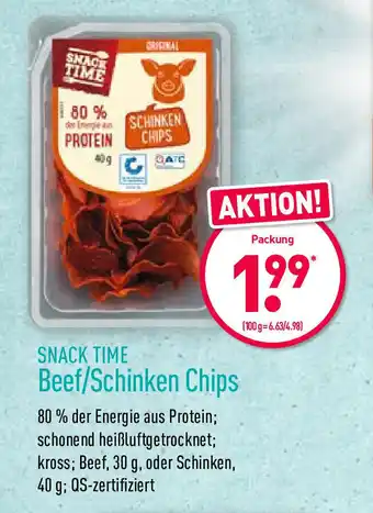 Aldi Nord Snack Time Beef/Schinken Chips Angebot