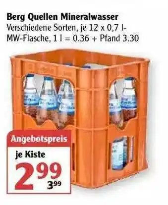 Globus Berg Quellen Mineralwasser Angebot