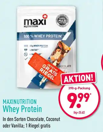 Aldi Nord Maxinutrition Whey Protein 390g Angebot