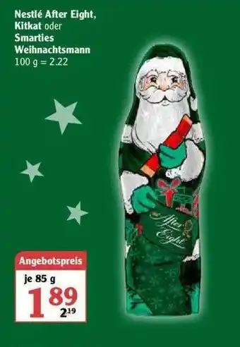 Globus Nestlé After Eight, Kitkat Oder Smarties Weihnachtsmann Angebot