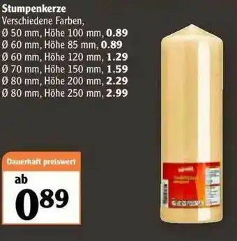 Globus Stumpenkerze Angebot