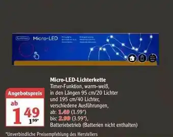 Globus Micro-led-lichterkette Angebot