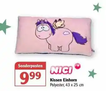 Globus Nici Kissen Einhorn Angebot