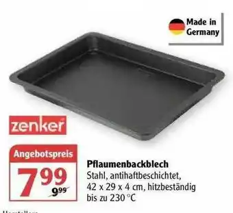 Globus Pflaumenbackblech Zenker Angebot