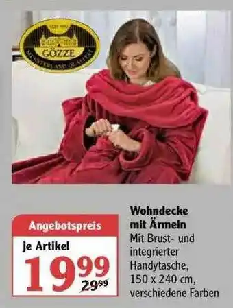 Globus Gözze Wohndecke Mit ärmeln Angebot