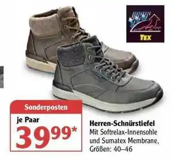 Globus Herren-schnürstiefel Tex Angebot