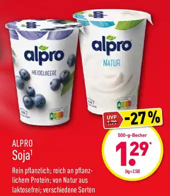 Aldi Nord Alpro Soja 500g Becher Angebot