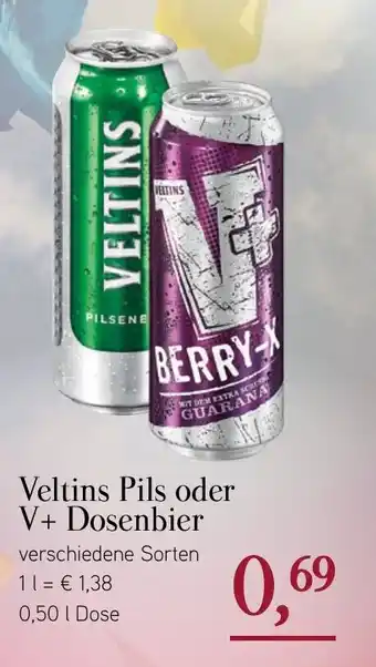 Dornseifer Veltins Pils oder V+ Dosenbier 0,50L Angebot