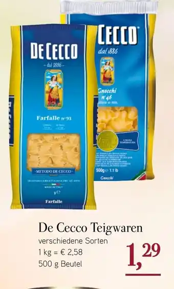 Dornseifer De Cecco Teigwaren 500g Beutel Angebot