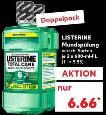 Kaufland Listerine Mundspülung 2x600ml Angebot