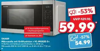 Kaufland Sharp Mikrowelle mit Grillfunktion YC-MG02E-S Angebot