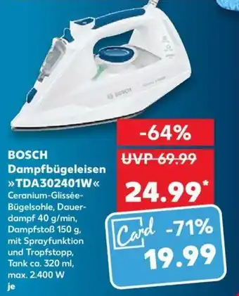 Kaufland Bosch Dampfbügeleisen TDA302401W Angebot