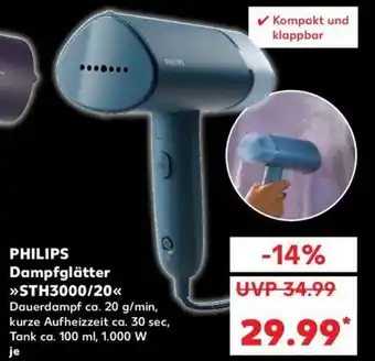 Kaufland Philips Dampfglätter STH3000/20 Angebot