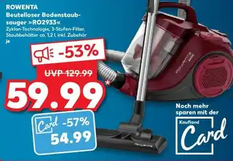 Kaufland Rowenta Beutelloser Bodenstaubsauger RO2933 Angebot