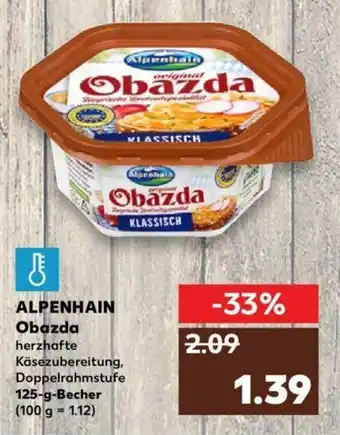 Kaufland Alpenhain Obazda 125g Becher Angebot