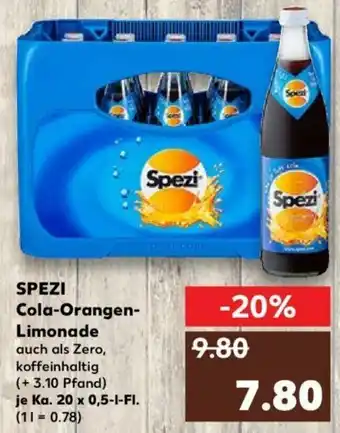 Kaufland Spezi Cola Orangen Limonade 20x0,5L Angebot