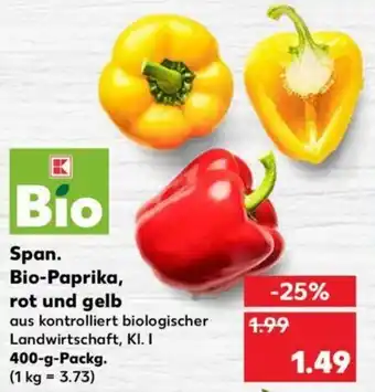 Kaufland Bio Paprika rot  und gelb 400g Angebot