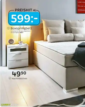 XXXLutz Carryhome boxspringbett oder nachtkästchen Angebot