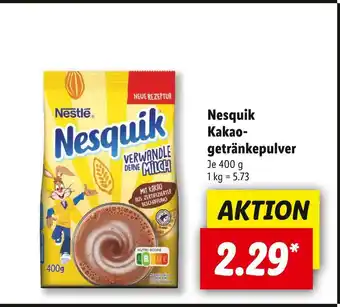 Lidl Nesquik kakaogetränkepulver Angebot