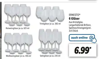 Lidl Ernesto 6 gläser Angebot