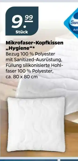 NETTO Mikrofaser-kopfkissen „hygiene“ Angebot