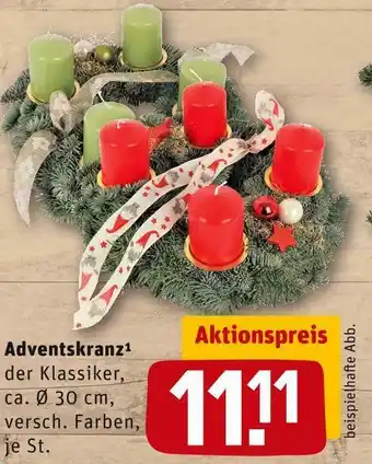 REWE Adventskranz Angebot