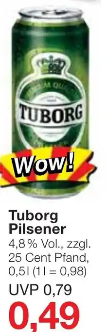 Jawoll Tuborg Pilsener 0,5L Angebot