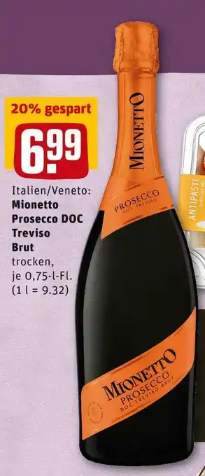 REWE Mionetto prosecco doc treviso brut Angebot