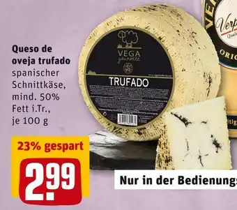 REWE Queso de oveja trufado schnittkäse Angebot