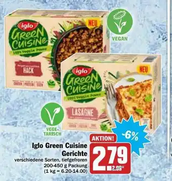 Hit Iglo Green Cuisine Gerichte Angebot