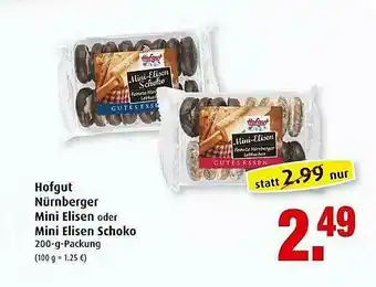 Markant Hofgut Nürnberger Mini Elisen Oder Mini Elisen Schoko Angebot