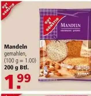 Multi Markt Gut & Günstig Mandeln Angebot