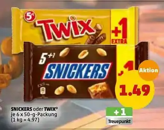 PENNY Snickers Oder Twix Angebot