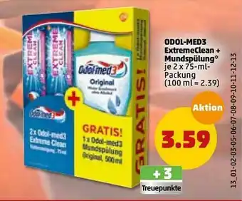 PENNY Odol-med3 Extremeclean Mundspülung Angebot