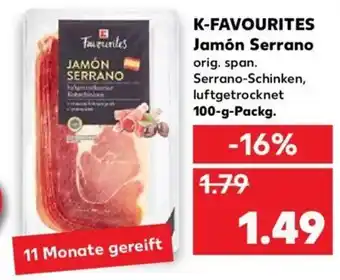 Kaufland K-Favourites Jamón Serrano 100g Angebot