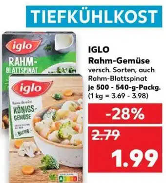 Kaufland Iglo Rahm Gemüse 500-540g Angebot