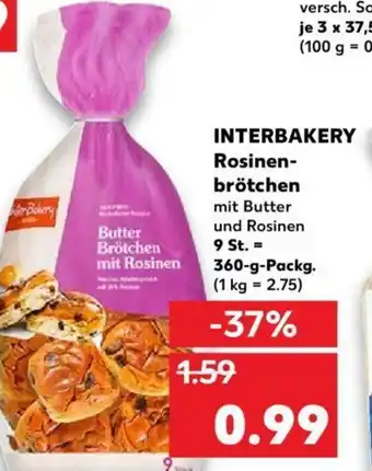 Kaufland Interbakery Rosinenbrötchen 360g Angebot