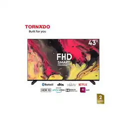 Netto Marken-Discount Tornado LINUX Smart TV 43 Zoll FHD, Rahmenlos, mit integriertem Receiver Angebot