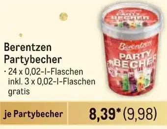 METRO Berentzen Partybecher Angebot