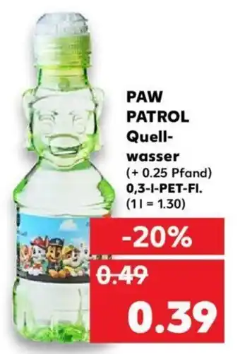 Kaufland Paw Patrol Quellwasser 0,3L Angebot