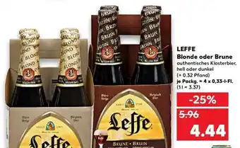 Kaufland Leffe Blonde oder Brune 4x0,33L Angebot