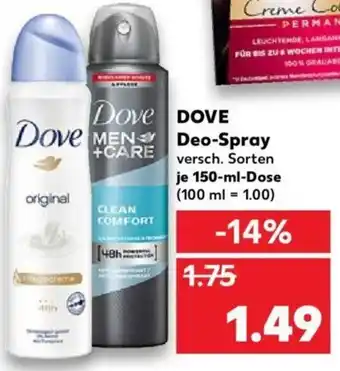 Kaufland Dove Deo Spray 150ml Angebot