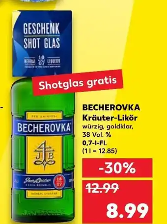 Kaufland Becherovka Kräuter Likör 0,7L Angebot