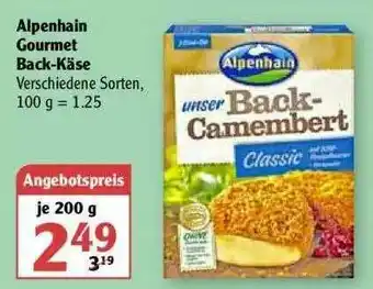 Globus Alpenhain Gourmet Back-käse Angebot