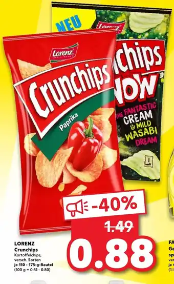 Kaufland Lorenz Crunchips 110-175g Beutel Angebot