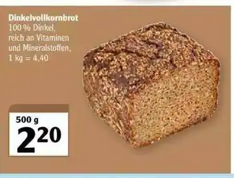 Globus Dinkelvollkornbrot Angebot