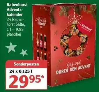 Globus Rabenhorst Adventskalender Angebot